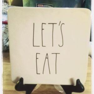 Rae Dunn "LETS EAT" trivet